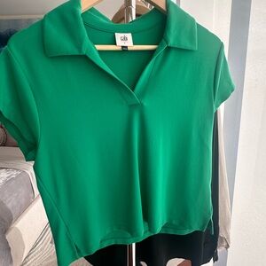 CAbi Vibrant Green Kudos Blouse